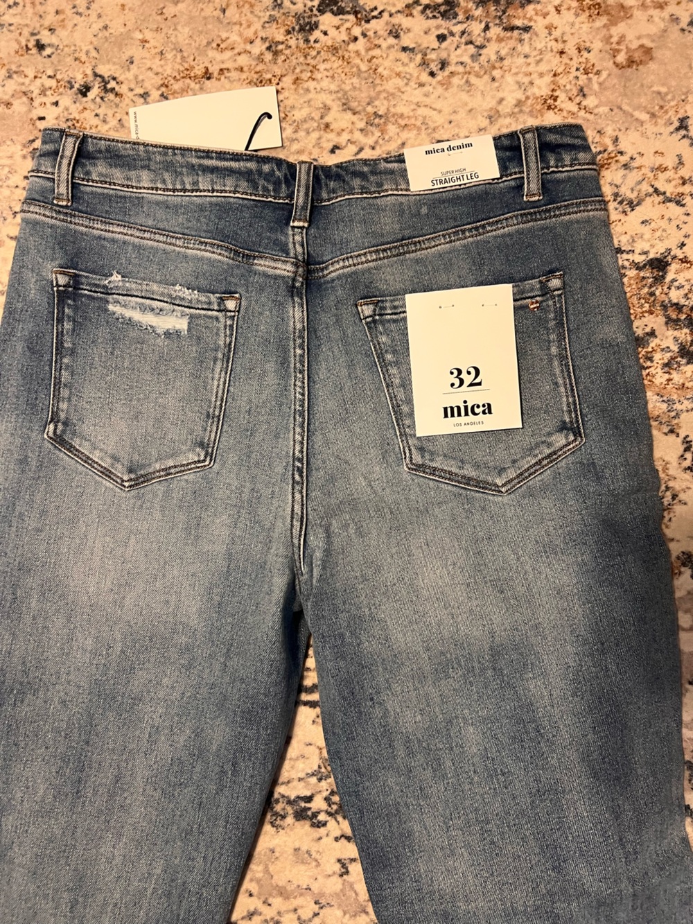 NWT! Mica Jeans in Light Blue with Distressed Knees - Picture 9 of 11
